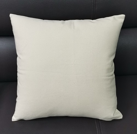 12x12 Natural Canvas Pillow Cover Plain Cotton Lumbar Pillow Case Blanks for Painting (100pcs)