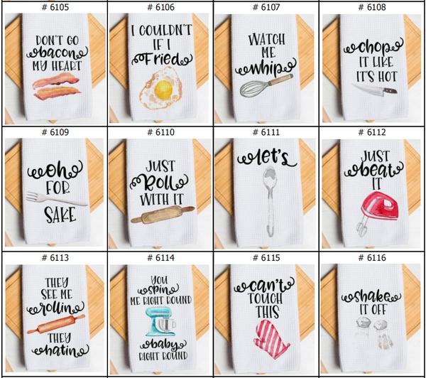 40x60cm Attractive Pun Kitchen Towel, Can't Touch It Just Beat It Tea Towel Housewarming Gift (100pcs)