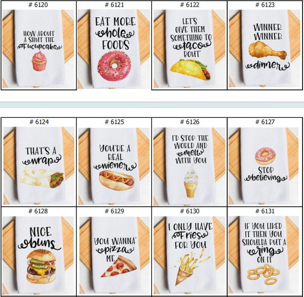 40x60cm Let's Give Them Something to Taco, Fried Chicken Funny Tea Towel Waffle Kitchen Dish Napkin Thanksgiving Gift (100pcs)