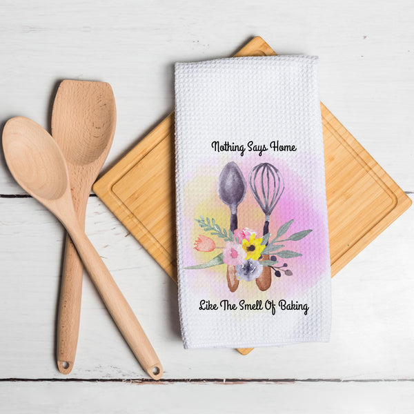 Baking Is My Therapy Funny Waffle Kitchen Tea Towels Housewarming Gift 16x24 Inches (100pcs)