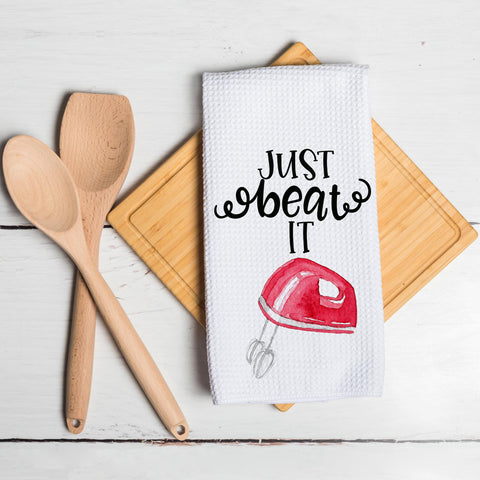 40x60cm Attractive Pun Kitchen Towel, Can't Touch It Just Beat It Tea Towel Housewarming Gift (100pcs)