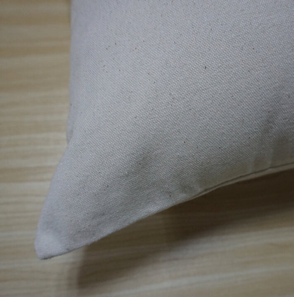 Natural canvas pillow case blank cotton cushion cover