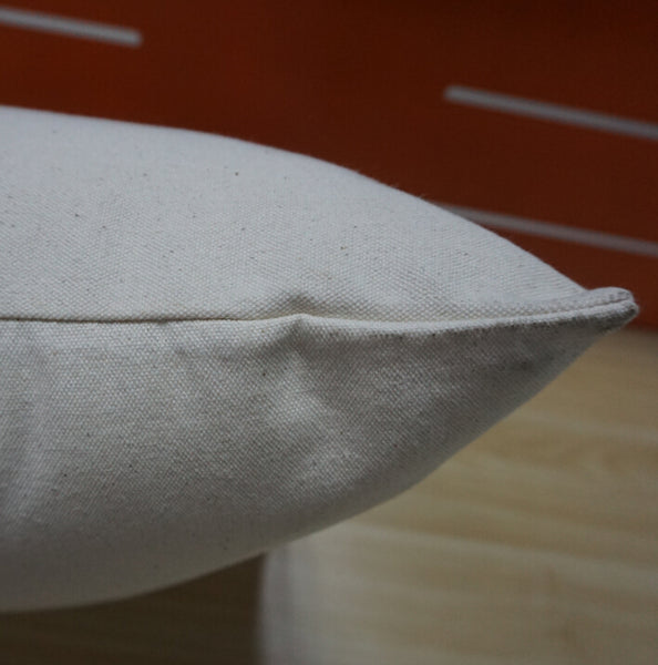 Natural cotton canvas pillow case blank canvas cushion cover