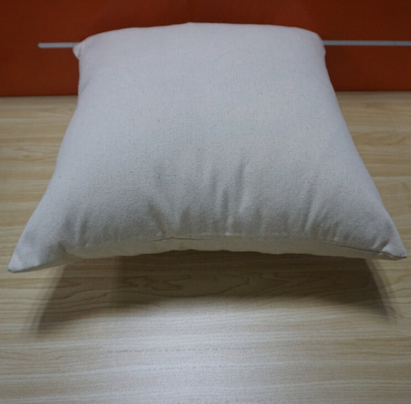 Natural cotton canvas cushion cover blank pillow case 18"x18"