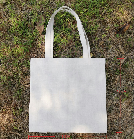 43x48 CM Faux Linen Large Totes Bags Plain Burlap Shopping bag Sublimation Blanks (100pcs)