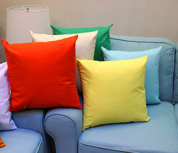 Plain dyed cotton canvas throw pillow cushion cover 