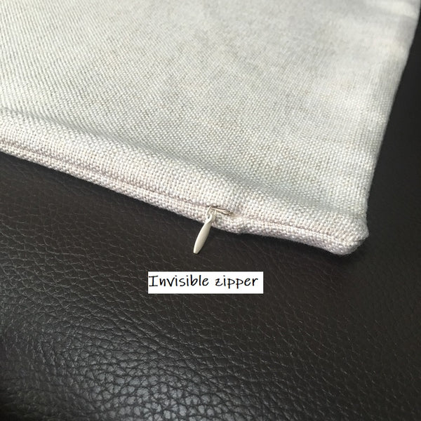 14x14 Polyester Linen Sublimation Pillow Cover Blanks Plain Burlap Farmhouse Cushion Cover (100pcs)