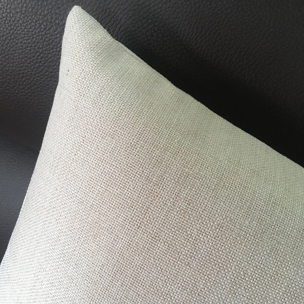 20x20 Inches Farmhouse Linen Pillow Cover Sublimation Blanks Rustic Linen Pillow Case Faux Burlap for HTV (100pcs)