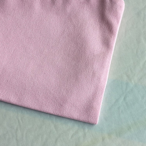 Light pink canvas makeup pouch blank cosmetic bag essentials pouch for DIY craft