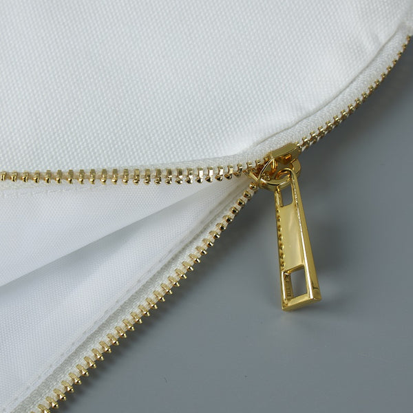 6*9 inch Blank Polyester Canvas Bag Makeup Golden Zipper Bag Cosmetic for DIY Sublimation Heat Transfer bridemaid Gift (100pcs)
