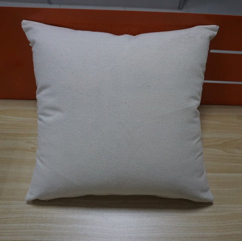 Natural cotton canvas pillow case 18"x18" plain canvas cushion cover