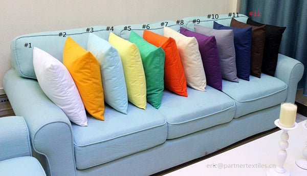 Plain dyed 100% cotton canvas pillow & cushion cover