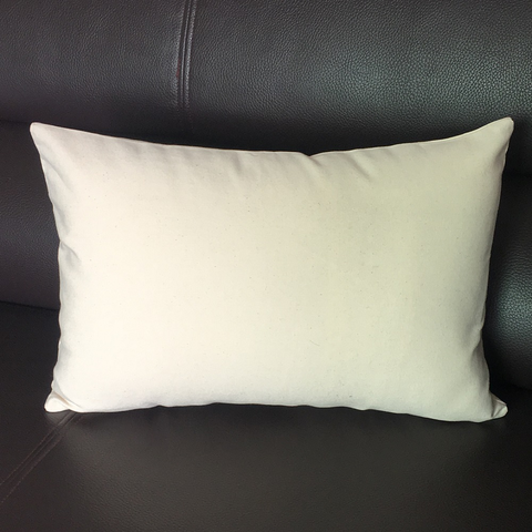 12x20 Natural Canvas Pillow Cover Blanks Plain white Cotton Lumbar Throw Pillow Case (100pcs)