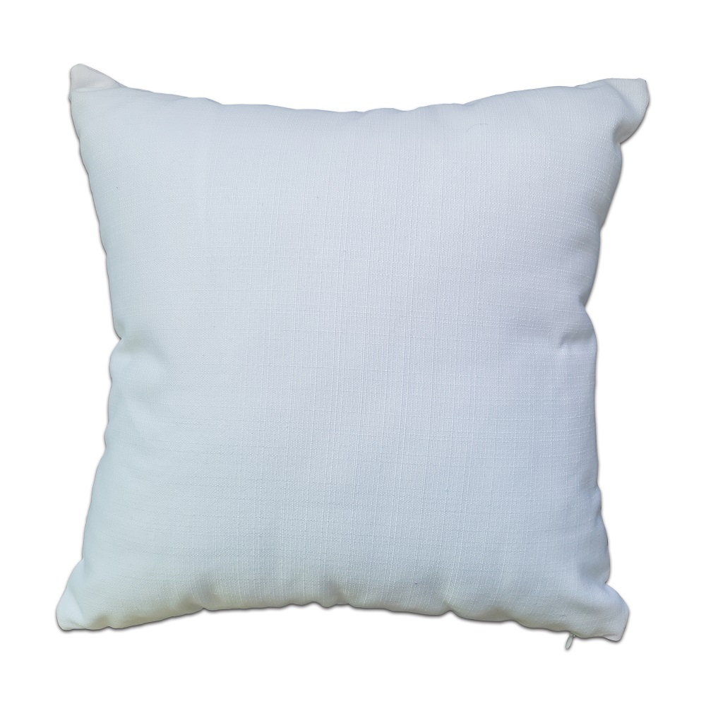 Pure White Blank Polyester Pillow Cover 16x16 Poly-Linen Cushion Cover for Sublimation (100pcs)