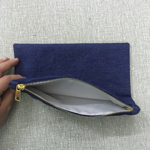 Multi-Color Plain Canvas Clutch Bag 100% Cotton Cosmetic Case Blanks Wholesales Natural Travel Toiletry Bag 7x10 Inches (100pcs)