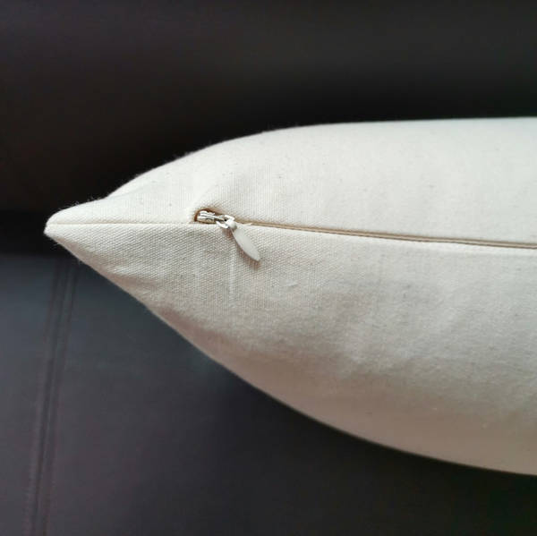 12x19 Inches Blank Canvas Lumbar Pillow Cover Natural Cotton Pillow Case for Embroidery (100pcs)