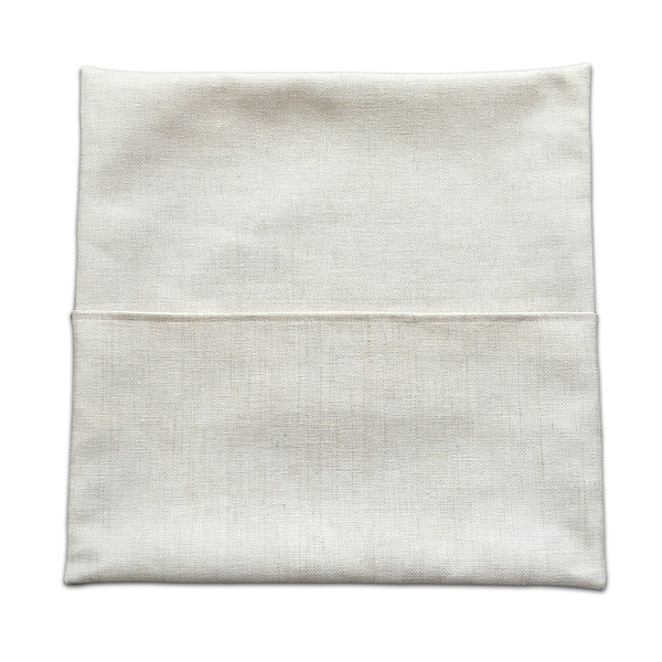 16x16 Blank Linen Pocket Pillow Case Plain Poly Burlap Books Cushion Cover for Personalized Sublimation (100pcs)