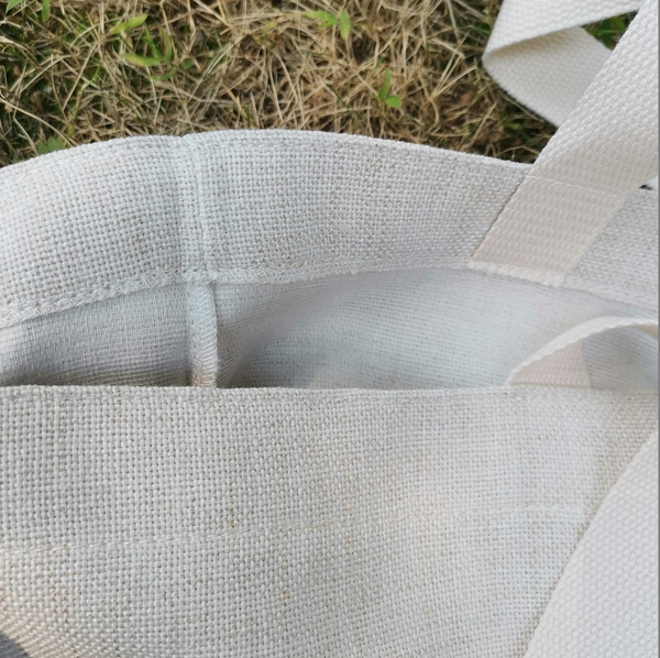 16x16 Blank Linen Totes Bag Beige Faux Linen Bridesmaid Gift Bag Poly-linen Shoulder Bag For Dye Sublimation (100pcs)