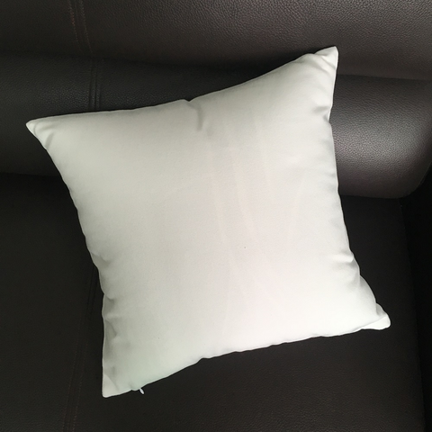 100% Polyester Blank Pillow Cover Soft White Pillow Case Plain Poly Canvas Cushion Cover 18x18 for Sublimation (100pcs)