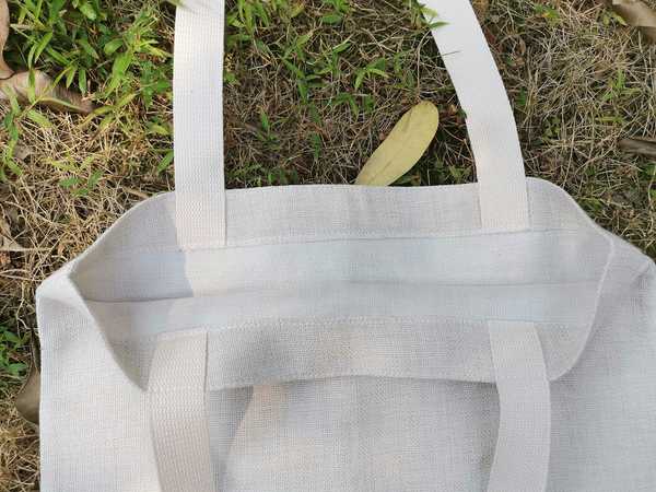 16x16 Blank Linen Totes Bag Beige Faux Linen Bridesmaid Gift Bag Poly-linen Shoulder Bag For Dye Sublimation (100pcs)