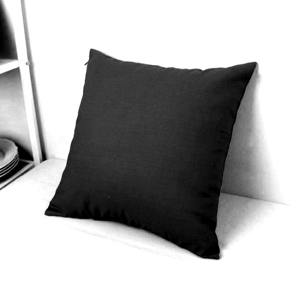 Black 12 OZ Canvas Pillow Case Blank Heavy weight Cotton Cushion Cover (100pcs)