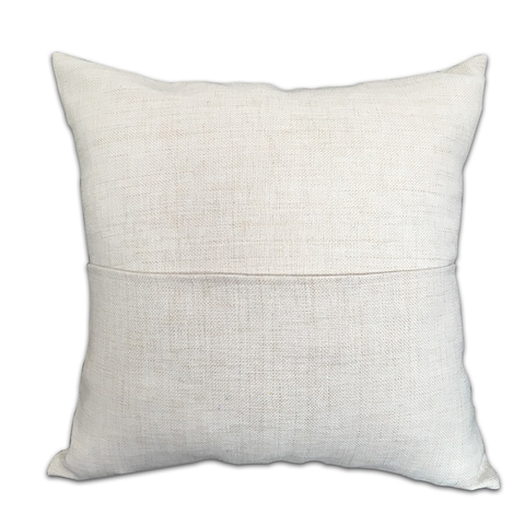 16x16 Blank Linen Pocket Pillow Case Plain Poly Burlap Books Cushion Cover for Personalized Sublimation (100pcs)