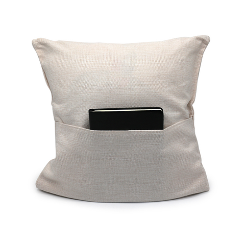 18x18 Blank Pocket Linen Pillow Cover For Sublimation Plain Book Pillow Case with Concealed zipper (100pcs)