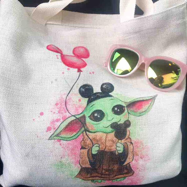 43x48 CM Faux Linen Large Totes Bags Plain Burlap Shopping bag Sublimation Blanks (100pcs)