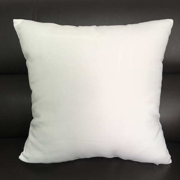 100% Polyester Blank Pillow Cover Soft White Pillow Case Plain Poly Canvas Cushion Cover 18x18 for Sublimation (100pcs)