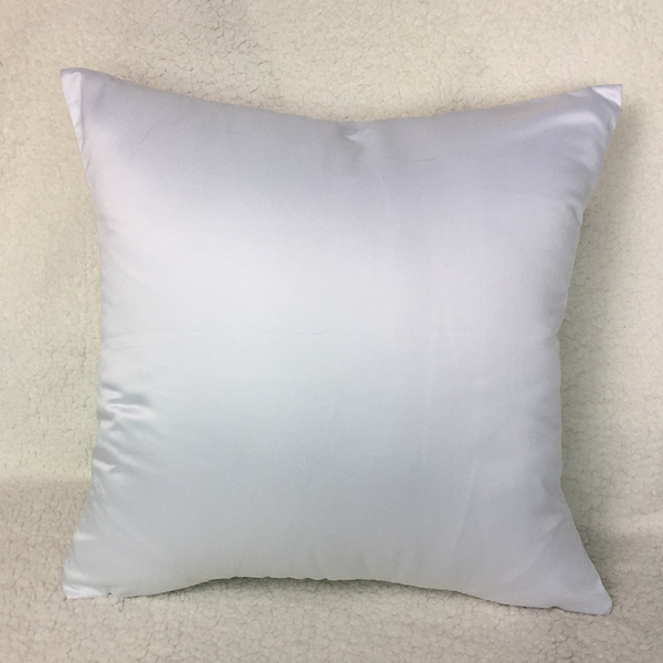 45x45 CM Plain White Polyester Pillow Case Light Weight Blank Satin-finish Cushion Cover