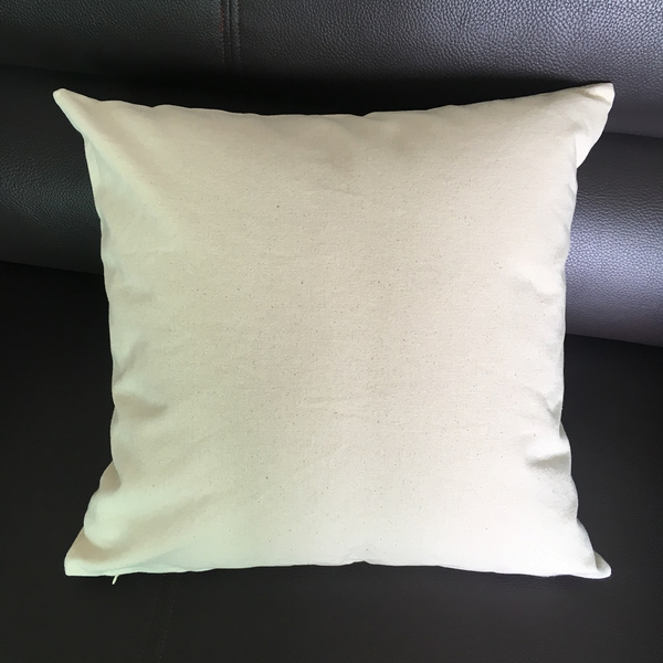 12 OZ Natural Canvas Pillow Case 18x18 Plain Raw Cotton Pillow Cover Blanks for Hand-painting (100pcs)