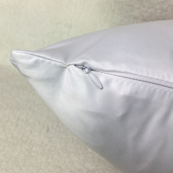 45x45 CM Plain White Polyester Pillow Case Light Weight Blank Satin-finish Cushion Cover