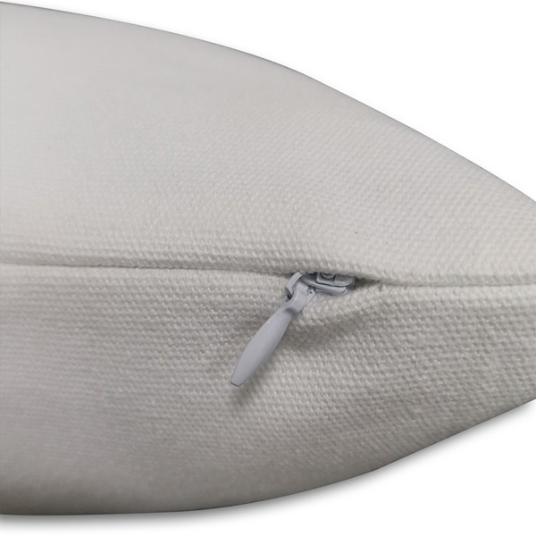 18x18 Off White Blank 12 Oz Canvas Pillow Case 100% Cotton Plain Lumbar Pillow Cover with Hidden Zipper (100pcs)